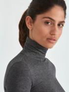 Frank + Oak Wool-blend Mockneck Longsleeve Shirt In Carbon