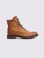 Frank + Oak Oiled Suede Combat Boots In Light Brown
