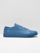 Frank + Oak Park Leather Low-top Sneakers In Blue