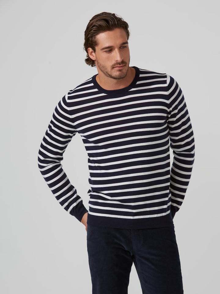 Frank + Oak Machine-washable Nautical Stripe Crewneck Sweater