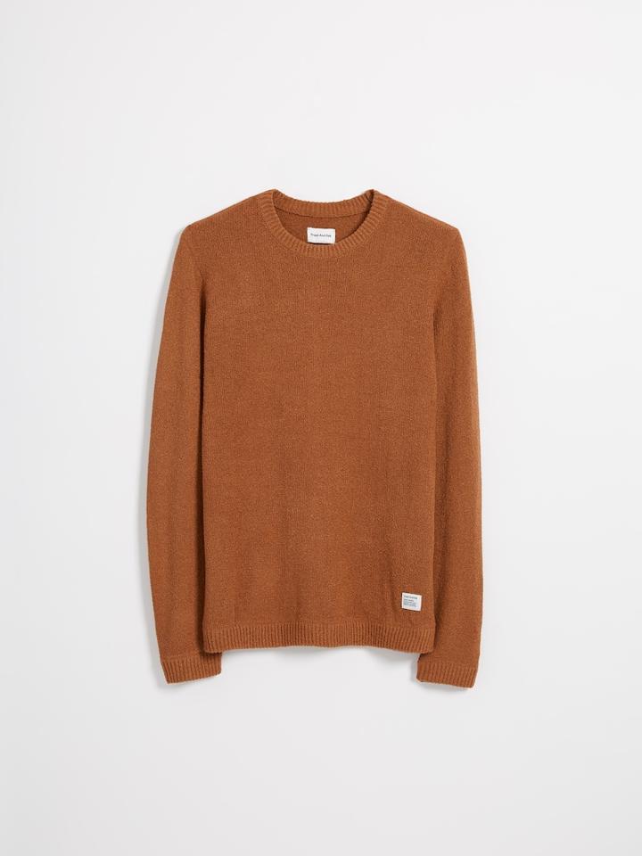 Frank + Oak The Airy Summer Crewneck Sweater In Burnt Orange