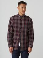 Frank + Oak Plaid Flannel Shirt In Fired Brick