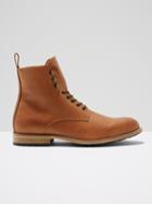 Frank + Oak Leather Logger Boots In Tobaco