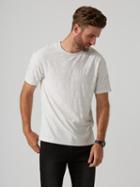 Frank + Oak Breton Crewneck T-shirt In Gull Heather