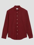 Frank + Oak Windowpane Poplin-twill Shirt In Red
