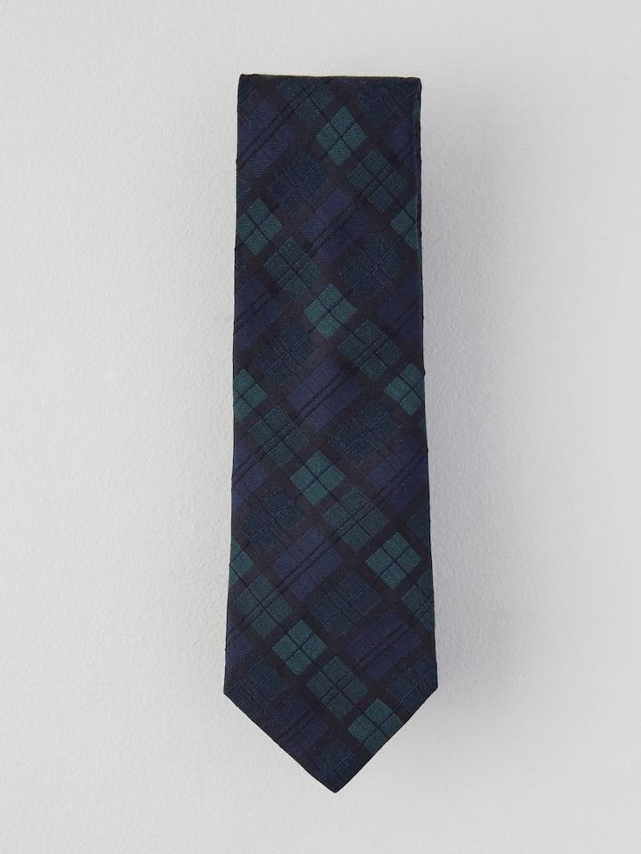 Frank + Oak 2.5 Wool-silk Tartan Tie In Green Gables