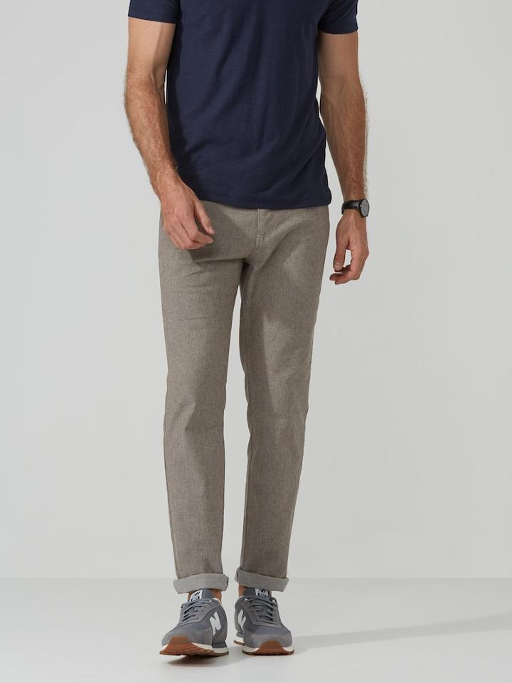 Frank + Oak The Lincoln Linen Pant In Taupe