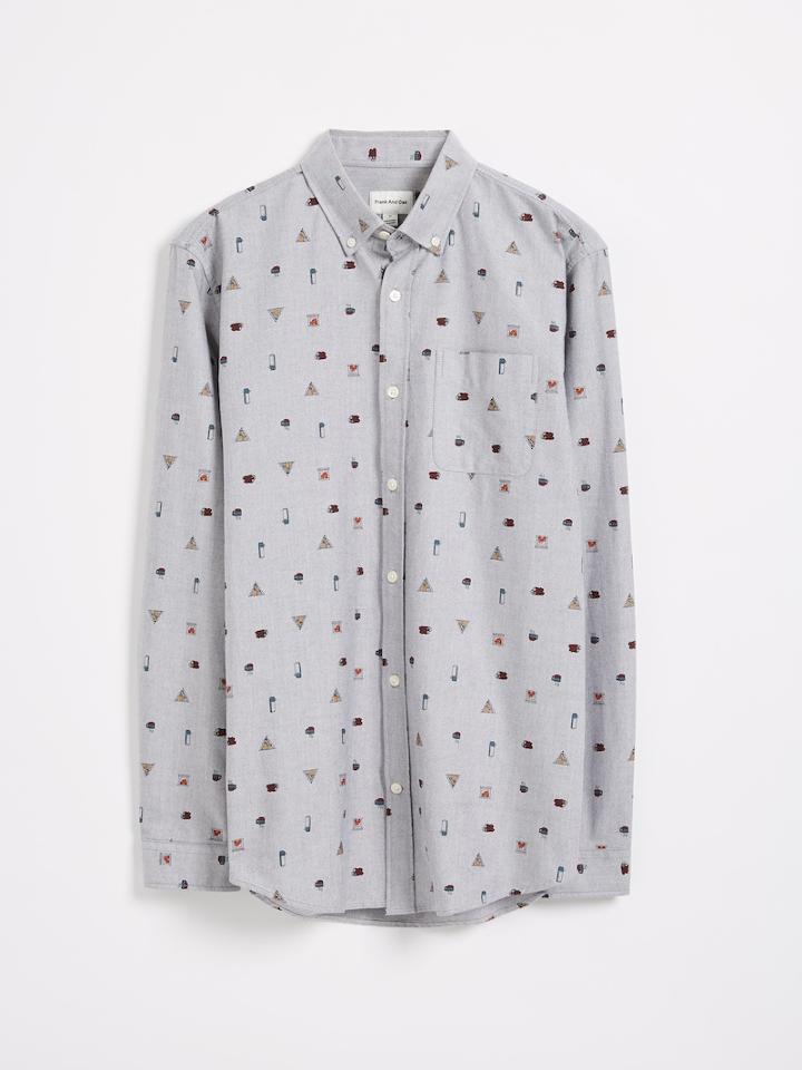 Frank + Oak The Jasper Oxford Shirt - Light Grey