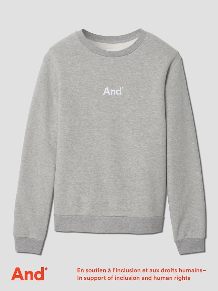 Frank + Oak And French Terry Crewneck In Grey Melange