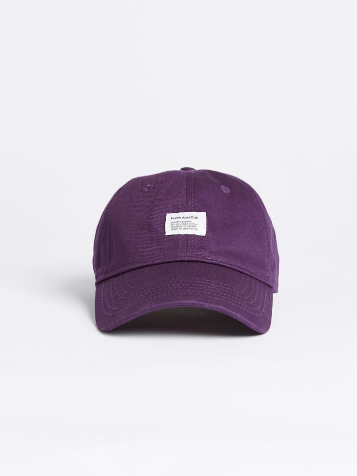 Frank + Oak Washed Cotton Dad Cap - Purple