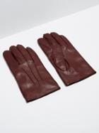 Frank + Oak Lambskin Gloves In Tobacco