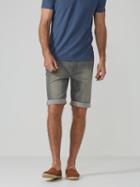 Frank + Oak French Terry Denim Shorts In Grey Wash