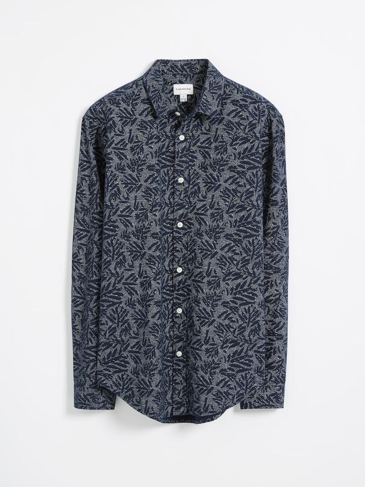 Frank + Oak Leaf Print Oxford Shirt