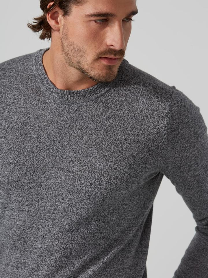 Frank + Oak Machine-washable Merino Sweater In Dark Concrete