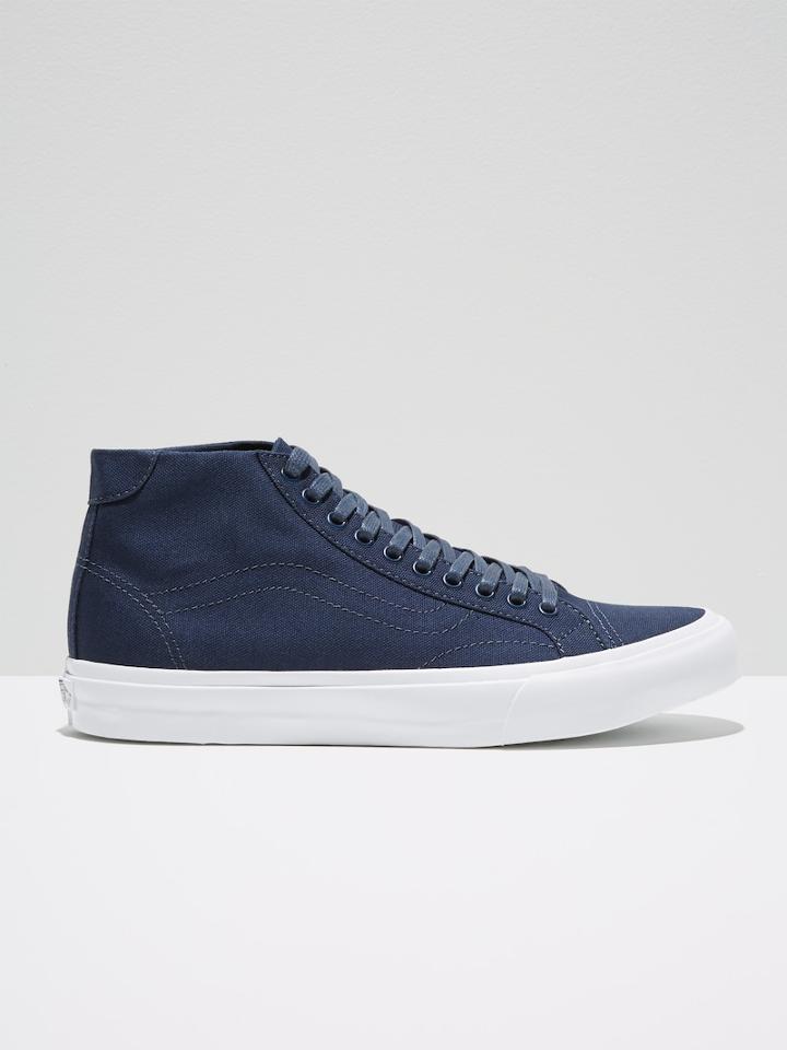 Frank + Oak Vans Canvas Court Mid In Dress Blue