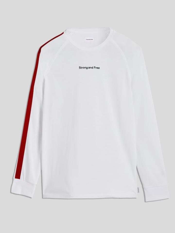 Frank + Oak Strong And Free Drirelease L/s T-shirt In Bright White