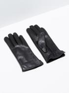 Frank + Oak Black Leather Gloves