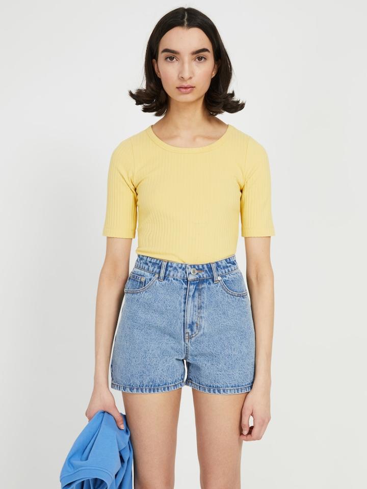 Frank + Oak Mid-sleeved Ribbed Top - Sunlight