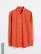 Frank + Oak Classic Slub Good Cotton Shirt - Orange