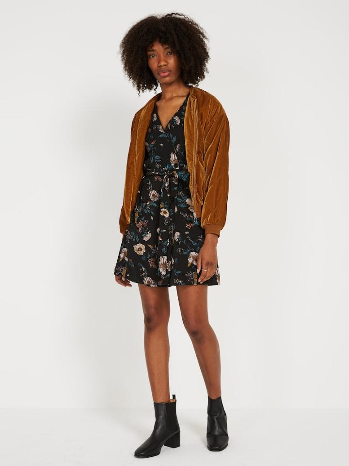Frank + Oak Printed Blazer Dress - Flower Combo