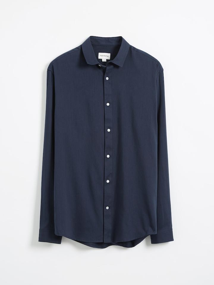 Frank + Oak Super Soft Button-up Shirt - Navy