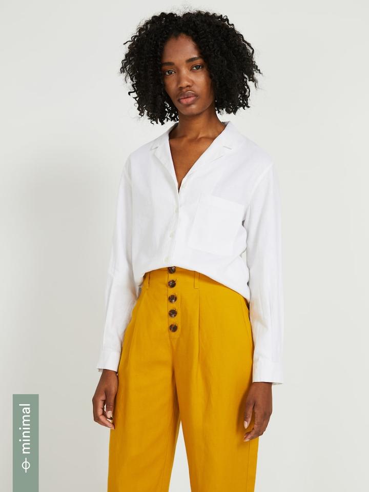 Frank + Oak Linen-tencel Boyfriend Shirt - Bright White