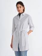 Frank + Oak Belted Cotton Shirtdress In Snow White
