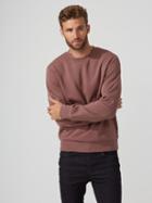 Frank + Oak Sherpa Fleece Crewneck In Rose Taupe