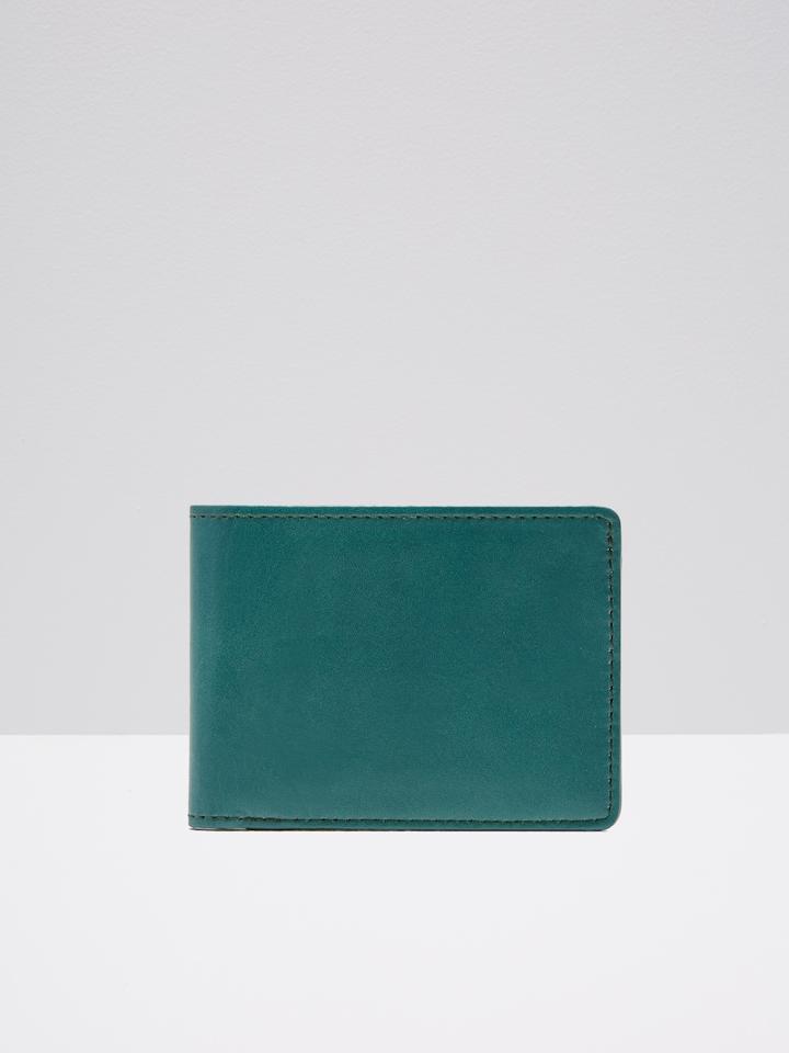 Frank + Oak Leather Bifold Wallet In Seaweed
