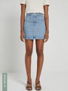 Frank + Oak Good Cotton Denim Mini Skirt In Light Indigo