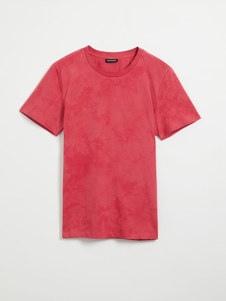 Frank + Oak Cotton Tie-dye Tee In Vermilion