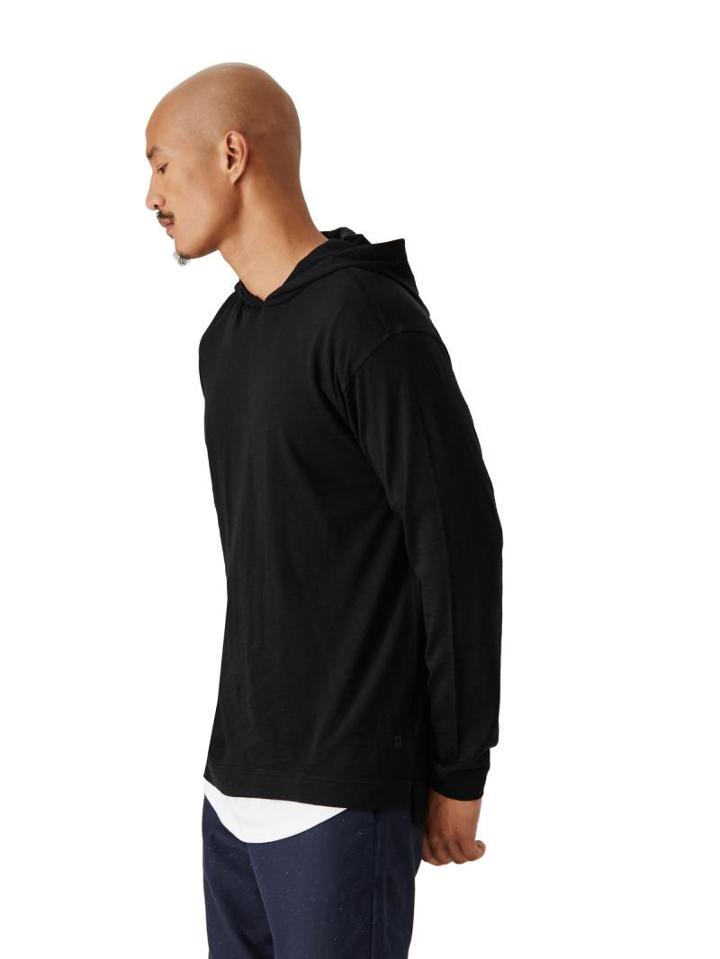 Frank + Oak Sc Merino Hoodie In True Black