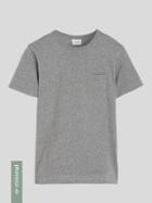 Frank + Oak Organic Cotton Pocket T-shirt In Grey Heather