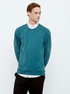 Frank + Oak State Concepts Drirelease French Terry Crewneck In Green