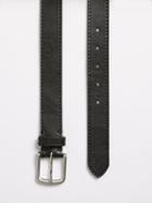 Frank + Oak Classic Leather Belt In Black