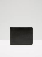 Frank + Oak Leather Bill Fold Wallet In Black