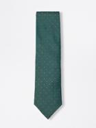Frank + Oak Silk Polkadot Silm Tie In Balsam Green