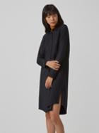 Frank + Oak Chalkstriped Stretch-wool Shirtdress In Navy