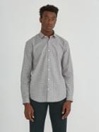 Frank + Oak Small-windowpane Cotton Shirt In Black/grey