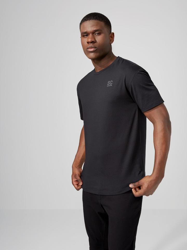 Frank + Oak Sc Drirelease&reg; Loose Fit Logo T-shirt In True Black