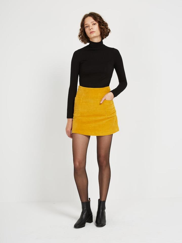 Frank + Oak Long Sleeve Mock Neck In Black