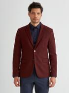 Frank + Oak Light Piqu Sport Coat In Burgundy