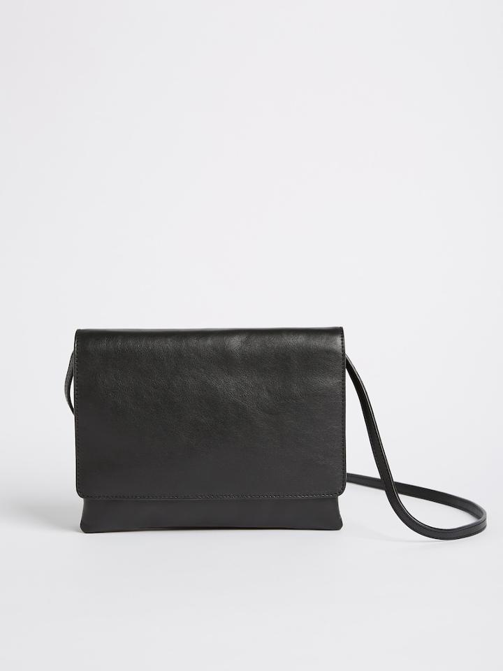 Frank + Oak Leather Crossbody Bag - Black