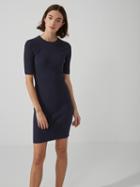 Frank + Oak The Dominique Ribbed-knit Dress In Dark Saphire