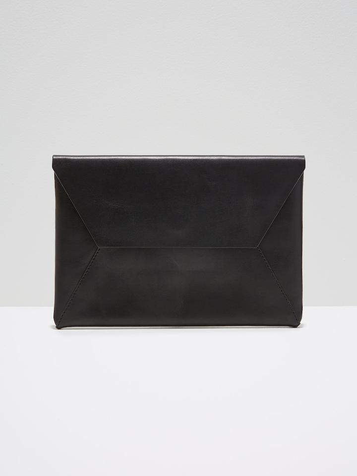 Frank + Oak The Teatro Leather Clutch In Black
