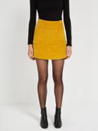 Frank + Oak Corduroy Mini Skirt In Dusty Mustard