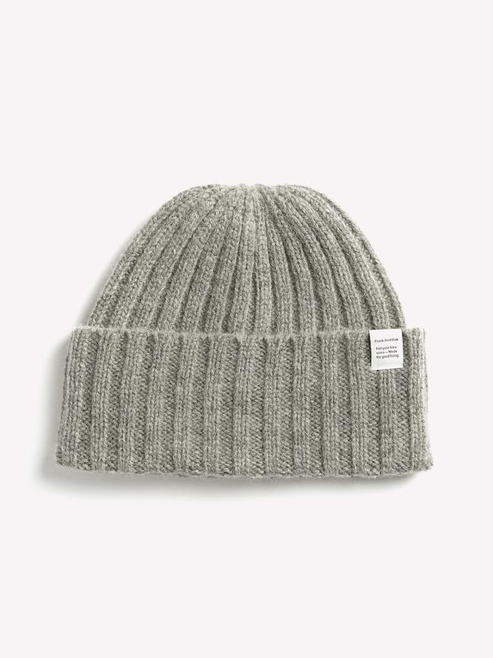 Frank + Oak 2x2 Rib Beanie - Vintage Grey Heather