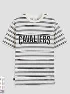 Frank + Oak Cleveland Cavaliers Striped Velvet T-shirt In Navy