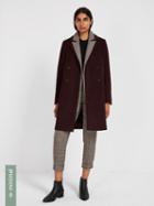 Frank + Oak Double-breasted Cocoon Coat With Recycled Wool - Deep Plum