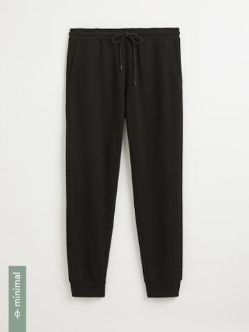 Frank + Oak Organic Cotton Terry Jogger In True Black